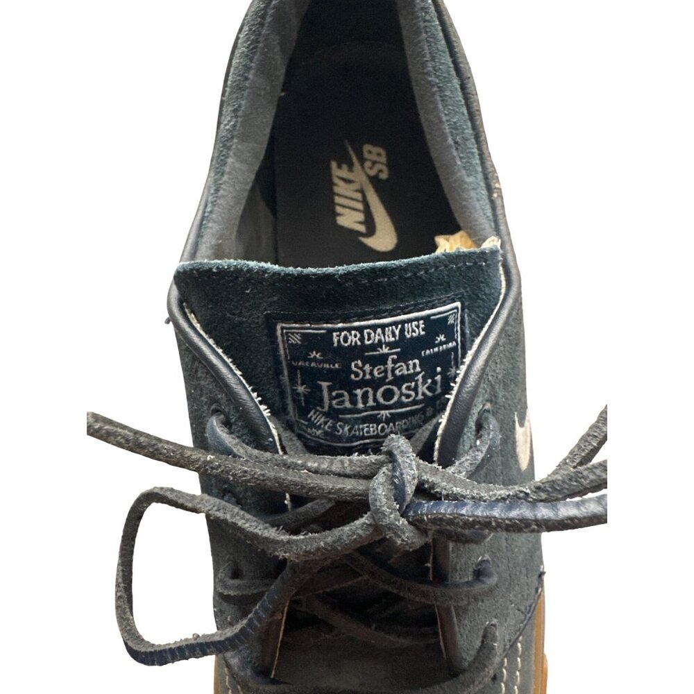 Nike SB Zoom Janoski OG+ Blue Suede Skate Shoes Gum Sole Size 9.5 - Picture 5 of 10